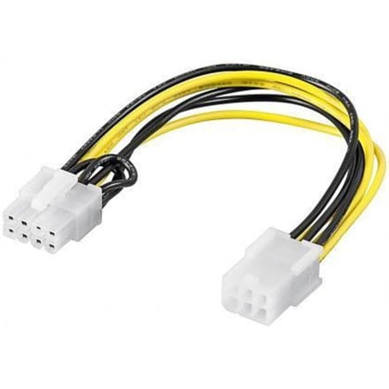 ⁨Goobay | Kabel zasilający | Męski | 6-pinowy PCI Express | Żeński | 8-pinowy PCI Express | 19,5 cm⁩ w sklepie Wasserman.eu