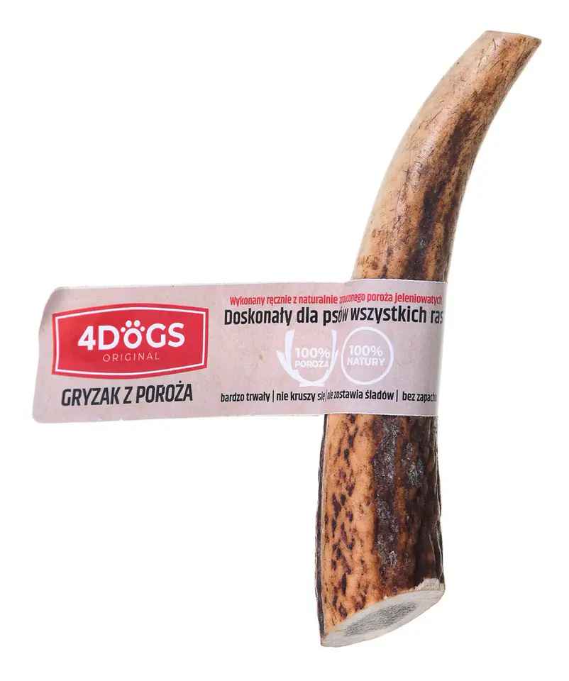 ⁨4DOGS - Deer antlers dog chew (hard) - M⁩ at Wasserman.eu