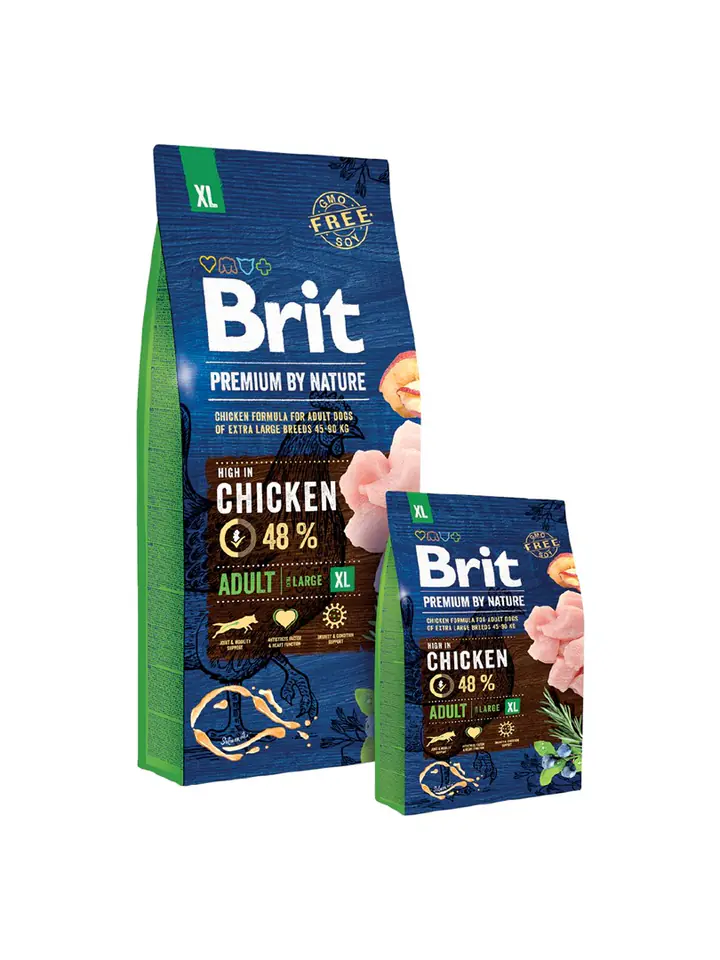 ⁨Brit Premium by Nature Adult XL - dry dog food - Chicken, Salmon 15kg⁩ at Wasserman.eu