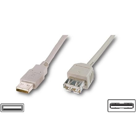 ⁨Logilink USB 2.0 extensio cable, USB A female, USB A male, 3 m, Grey⁩ at Wasserman.eu