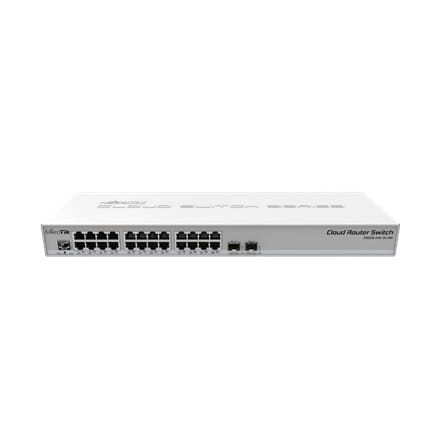 ⁨MikroTik Cloud Router Switch CRS326-24G-2S+RM - przełącznik - 24 porty - zarządzany - do montażu w szafie rack⁩ w sklepie Wasserman.eu