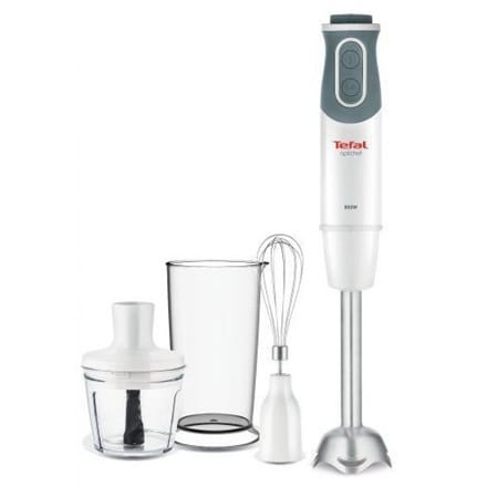 TEFAL | Optichef 3-w-1 HB643138 | Blender | Blender ręczny | 800 W | Liczba prędkości 20 | Tryb Turbo | Rozdrabniacz | Biały/Sza w sklepie Wasserman.eu