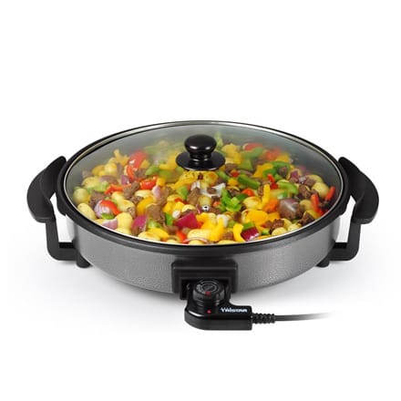 Tristar | Wielofunkcyjna patelnia grillowa | PZ-2964 | Średnica 40 cm | Grill | 1500 W | Pokrywa w zestawie | Stały uchwyt | Cza w sklepie Wasserman.eu