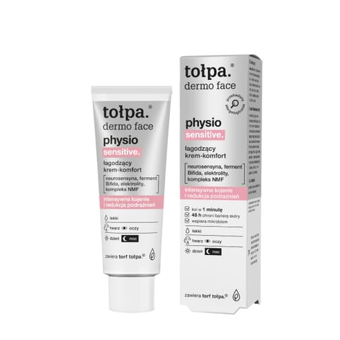 ⁨TOŁPA Dermo Face Physio Łagodzący Krem do twarzy - komfort 40 ml⁩ w sklepie Wasserman.eu