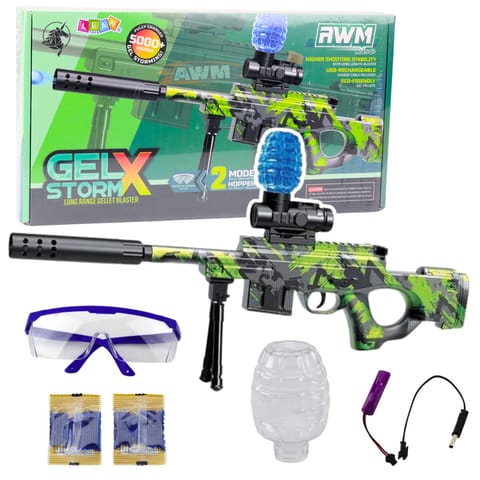 ⁨Karabin AWM Na Kulki Wodne Hydrożelowe Zielony Okulary 61cm⁩ w sklepie Wasserman.eu