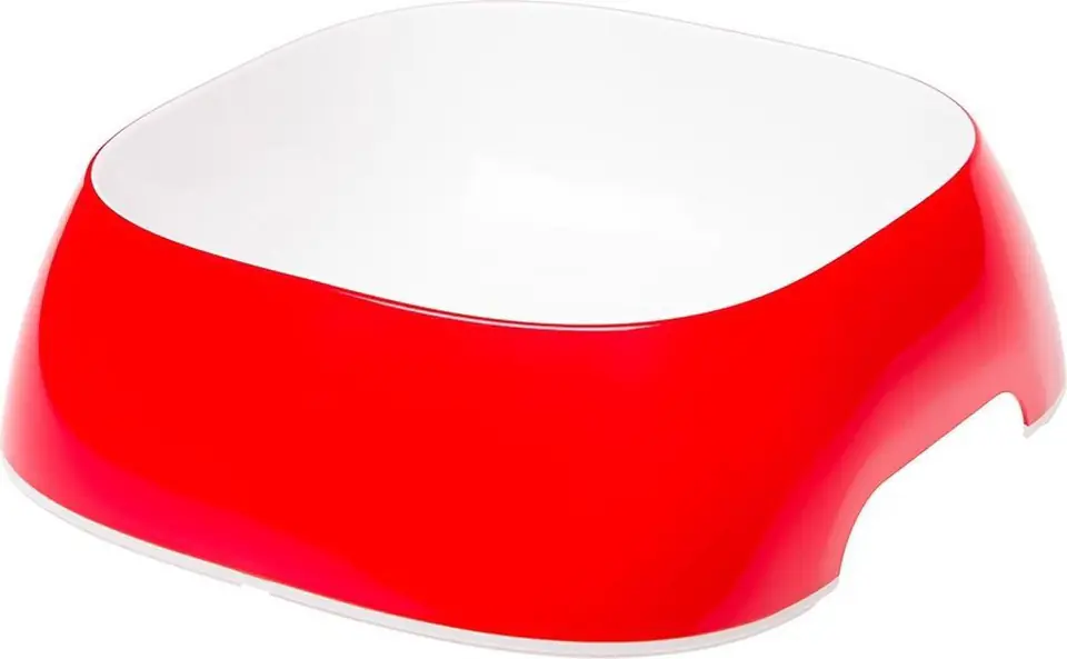 ⁨FERPLAST Glam Large Pet watering bowl, white-red⁩ at Wasserman.eu