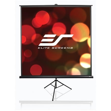 ⁨Elite Screens Tripod/Portable Pull Up Projector Screen T92UWH Diagonal 92 ", 16:9, Viewable screen width (W) 203.2 cm, Black⁩ at Wasserman.eu