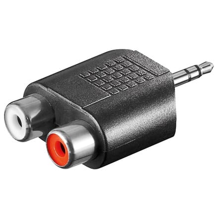 ⁨Goobay RCA adapter. AUX jack 3.5 mm male to 2 stereo female 11604⁩ at Wasserman.eu