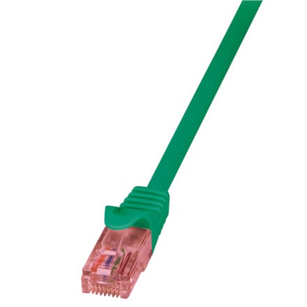 ⁨Logilink | CAT 6 | Kabel krosowy | Skrętka nieekranowana (UTP) | Męski | RJ-45 | Męski | RJ-45 | Zielony | 0,25 m⁩ w sklepie Wasserman.eu