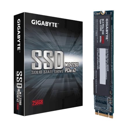 ⁨Gigabyte GP-GSM2NE8256GNTD 256 GB, SSD interface M.2 NVME, Write speed 800 MB/s, Read speed 1200 MB/s⁩ at Wasserman.eu