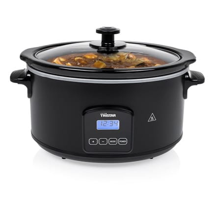 ⁨Tristar Digital Slowcooker VS-3920 210 W, Stainless steel, 4.5 L, Number of programs 4, Black⁩ at Wasserman.eu