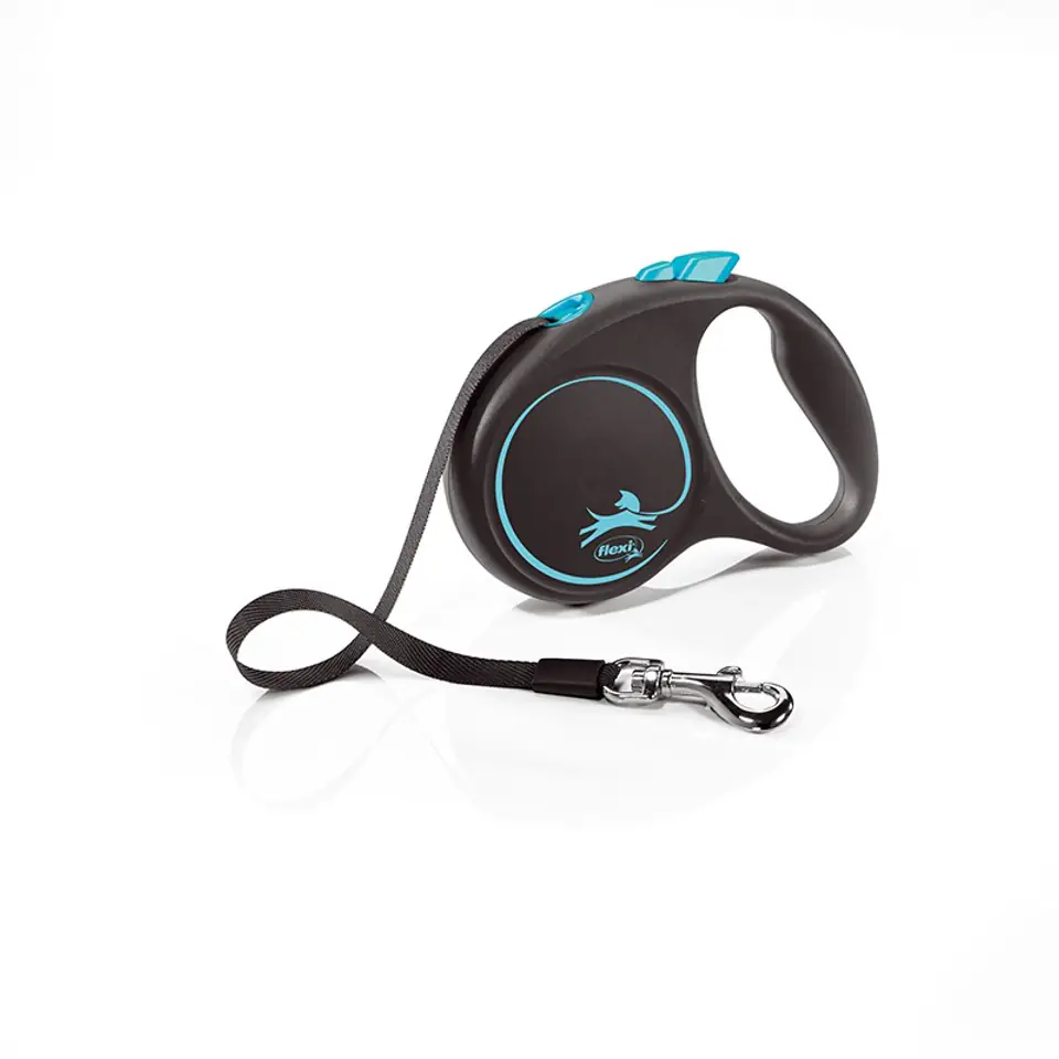 ⁨Flexi Automatic leash Black Design S 5 m, Blue⁩ at Wasserman.eu