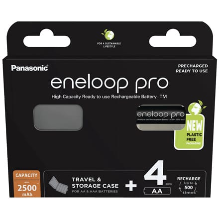 ⁨Panasonic Rechargeable Batteries ENELOOP BK-3HCDEC4BE AA, 2500 mAh, 4 pc(s)⁩ at Wasserman.eu