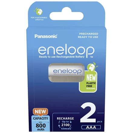 ⁨Eneloop aku. AAA 800 mAh 2 pcs. BK-4MCDE/2BE⁩ at Wasserman.eu