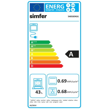⁨Simfer Cooker 5405SERGG Hob type Gas, Oven type Electric, Inox, Width 50 cm, Electronic ignition, 43 L, Depth 60 cm⁩ at Wasserman.eu