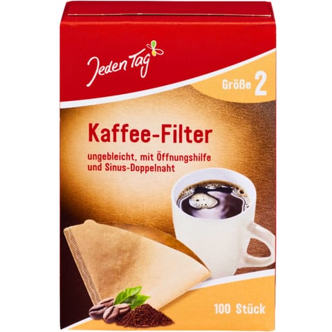 ⁨Jeden Tag Filtry do Kawy Rozmiar 2 100 szt.⁩ w sklepie Wasserman.eu