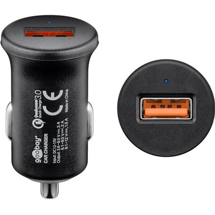 ⁨Goobay | Szybka ładowarka samochodowa USB Quick Charge QC3.0 | USB 2.0 żeńskie (typ A)⁩ w sklepie Wasserman.eu