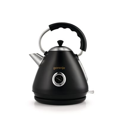 ⁨Gorenje | Czajnik | K17CLBK | Elektryczny | 2200 W | 1,7 L | Plastik i metal | Podstawa obrotowa 360° | Czarny⁩ w sklepie Wasserman.eu