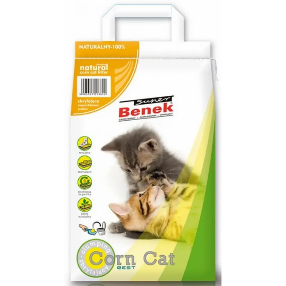 ⁨Certech Super Benek Corn Cat - Corn Cat Litter Clumping 14 l⁩ at Wasserman.eu