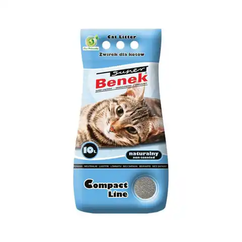 ⁨CERTECH Super Benek Compact Naturalny - żwirek dla kota zbrylający 10l⁩ w sklepie Wasserman.eu