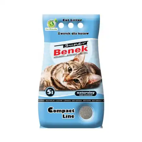 ⁨CERTECH Super Benek Compact Naturalny - żwirek dla kota zbrylający 5l⁩ w sklepie Wasserman.eu