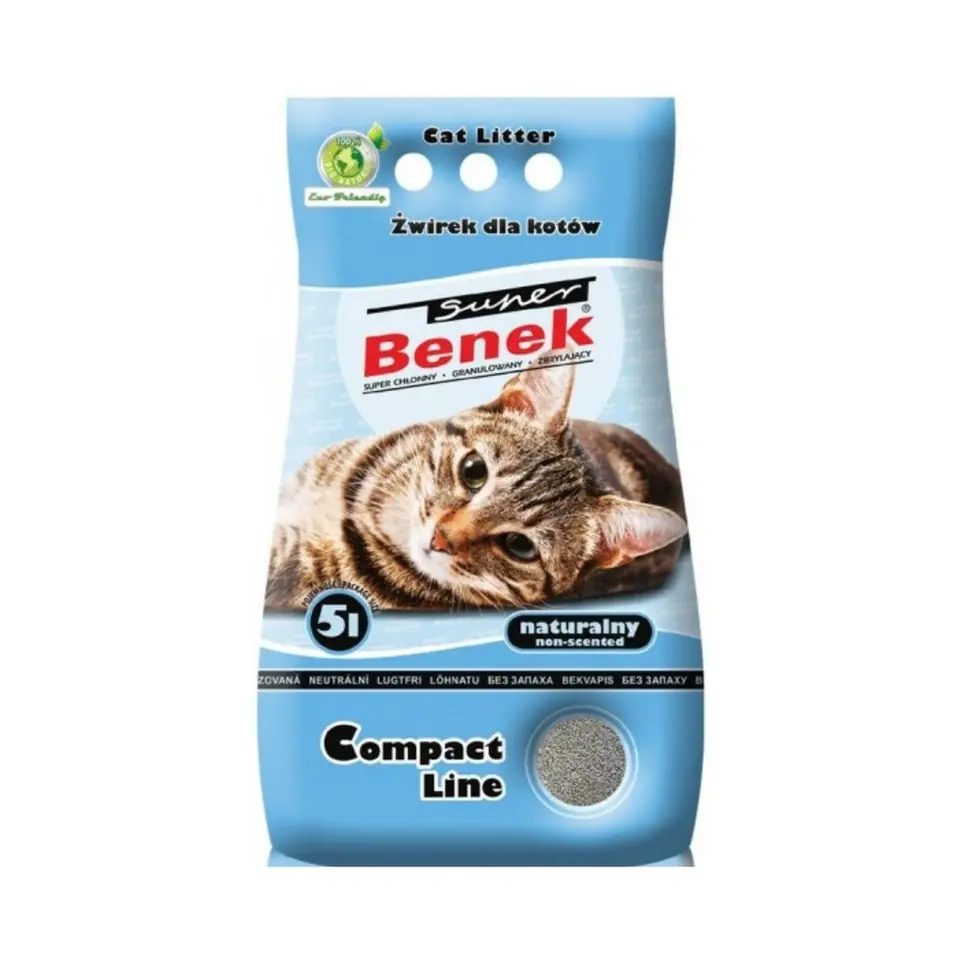 ⁨Certech Super Benek Compact Natural - Cat Litter Clumping 5 l⁩ at Wasserman.eu