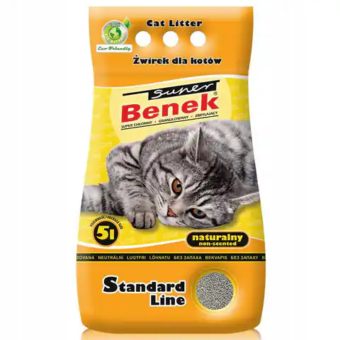 ⁨CERTECH Super Benek Standard Naturalny - żwirek dla kota zbrylający 5l⁩ w sklepie Wasserman.eu