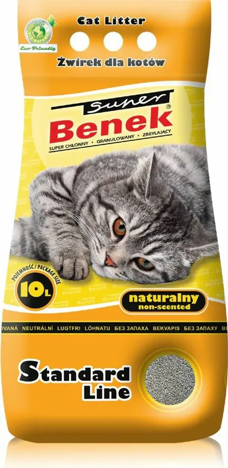 ⁨Certech Super Benek Standard Natural - Cat Litter Clumping 10 l⁩ at Wasserman.eu