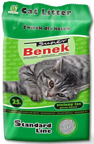 ⁨CERTECH Super Benek Standard Zielony Las - żwirek dla kota zbrylający 25 l (20 kg)⁩ w sklepie Wasserman.eu