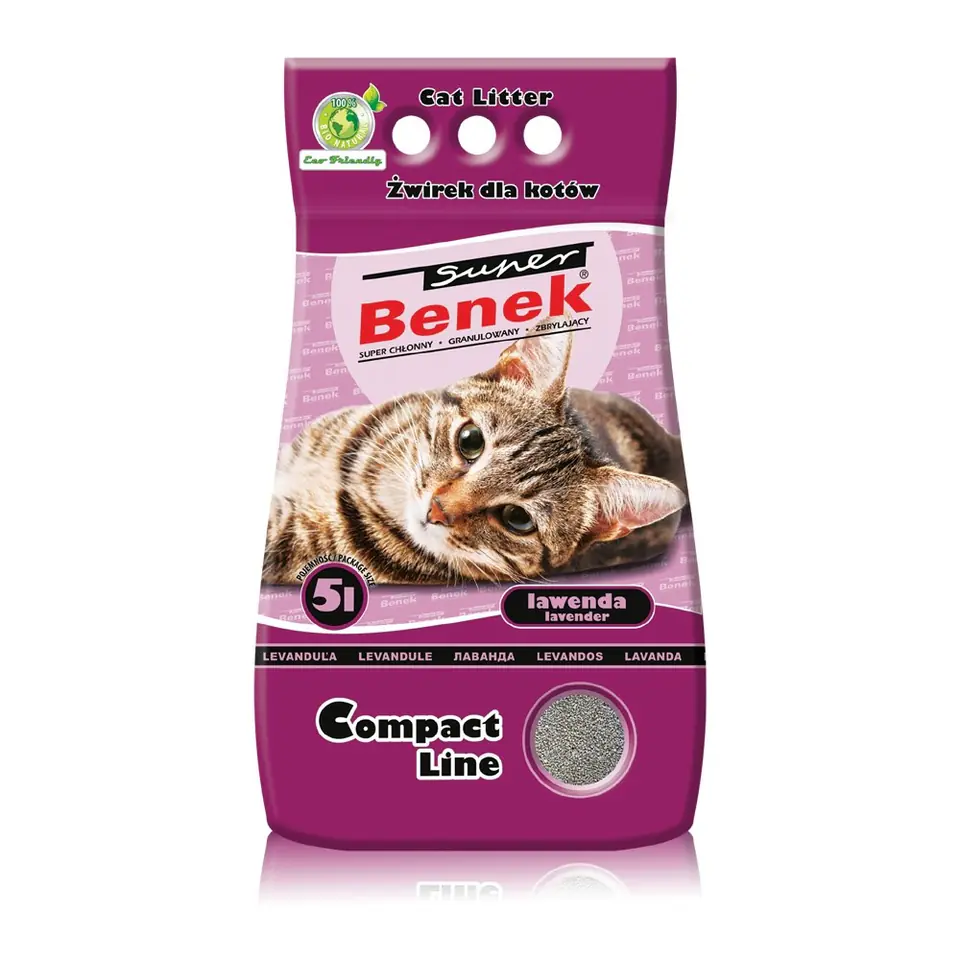 ⁨CERTECH Super Benek Compact Lavender - caking cat litter 5l⁩ at Wasserman.eu