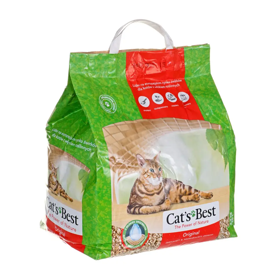 ⁨JRS Cat'S Best Original - drewniany żwirek dla kota (zbrylający) 4,3kg⁩ w sklepie Wasserman.eu