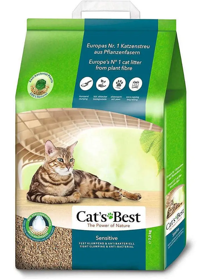 ⁨Cat's Best Sensitive - żwirek drewniany dla kota - 20 l⁩ w sklepie Wasserman.eu