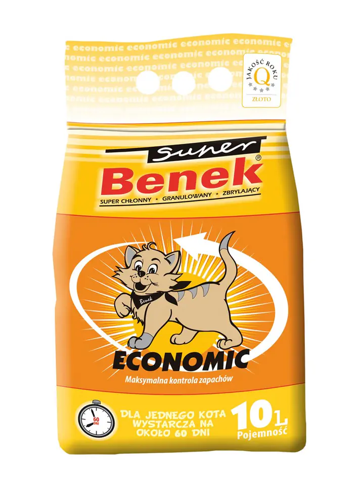 ⁨CERTECH Super Benek Economic - żwirek dla kota zbrylający 10l⁩ w sklepie Wasserman.eu