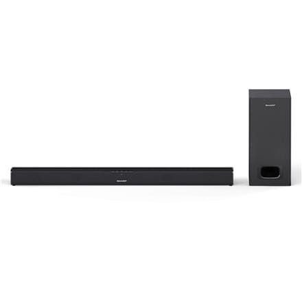 ⁨Sharp | HT-SBW110 2.1 Slim Soundbar | Wejście AUX | Bluetooth | Czarny | W | Nie | Połączenie bezprzewodowe⁩ w sklepie Wasserman.eu