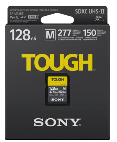 ⁨Sony Tough Memory Card UHS-II 128 GB, micro SDXC, Flash memory class 10⁩ at Wasserman.eu