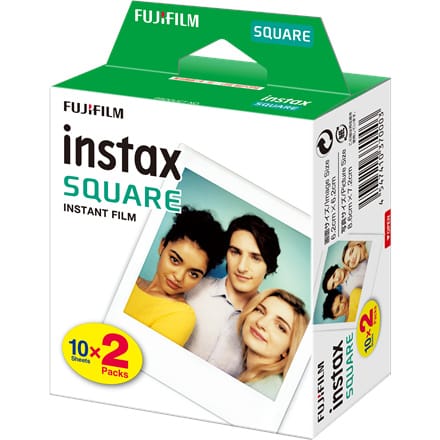 ⁨Fujifilm | Instax Square Glossy Instant Film (2x10pl) | 86 x 72 mm | Wymiary obrazu: 62 × 62 mm | Ilość 20⁩ w sklepie Wasserman.eu