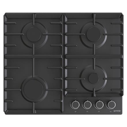 ⁨Gorenje Hob G642AB Gas, Number of burners/cooking zones 4, Mechanical, Black⁩ at Wasserman.eu