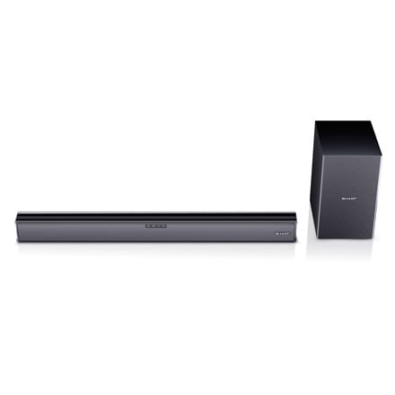 ⁨Sharp | HT-SBW182 2.1 Slim Soundbar | Czarny | Nie | AUX in | Bluetooth | HDMI, Optyczny, Bluetooth | 160 W | Połączenie bezprze⁩ w sklepie Wasserman.eu