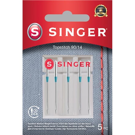 ⁨Singer Topstitch Needle 90/14 5PK Metalic Thread⁩ at Wasserman.eu
