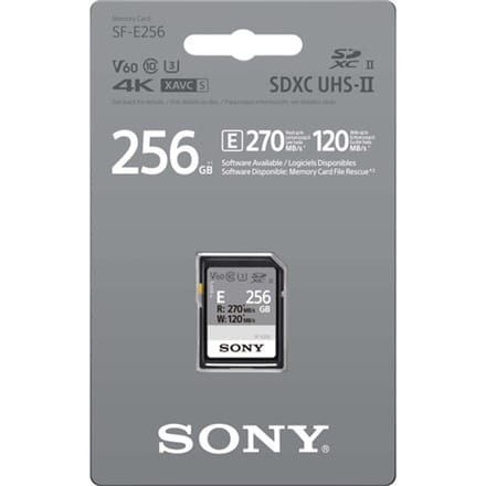 ⁨Karta pamięci Sony 256 GB SDXC UHS-II U3 V60 z serii SF-E⁩ w sklepie Wasserman.eu