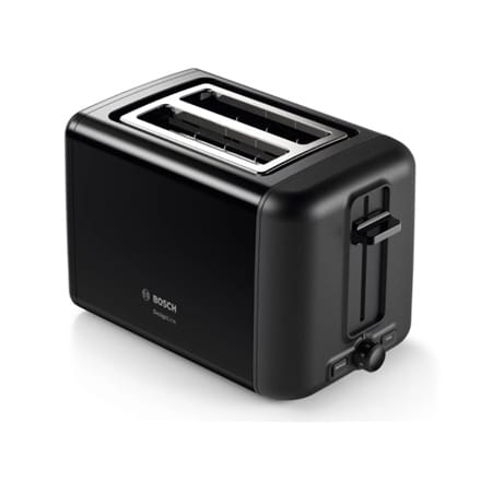 ⁨Bosch | DesignLine Toster | TAT3P423 | Moc 970 W | Liczba gniazd 2 | Materiał obudowy Stal szlachetna | Czarny⁩ w sklepie Wasserman.eu
