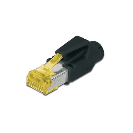Digitus | A-MO6A 8/8 HRS | AT 6A modułowa wtyczka RJ45, Hirose TM31 8P8C, ekranowana, do kabla okrągłego, z osłoną w sklepie Wasserman.eu