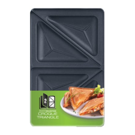 ⁨TEFAL | XA800212 | Trójkątny zestaw kanapek tostowych do kolekcji Snack | Wymiary (szer. x dł.) 13 x 22,5 cm | Czarny⁩ w sklepie Wasserman.eu