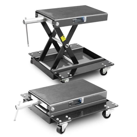 ⁨Mobilny podnośnik motocyklowy nożycowy do 500kg grafitowy⁩ w sklepie Wasserman.eu