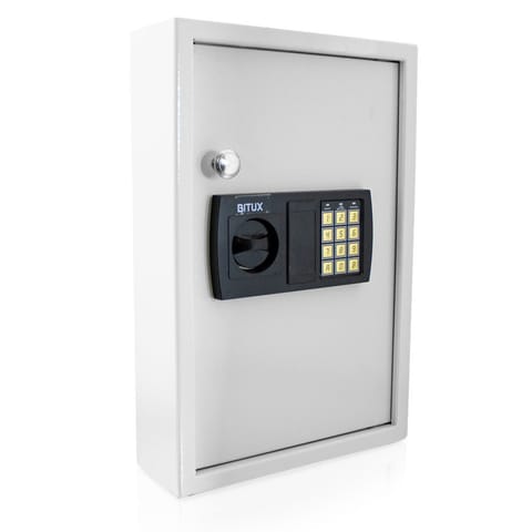 ⁨Sejf Elektroniczny na Klucze 48 Haków Zamek PIN + Klucze Awaryjne Ścienny⁩ w sklepie Wasserman.eu