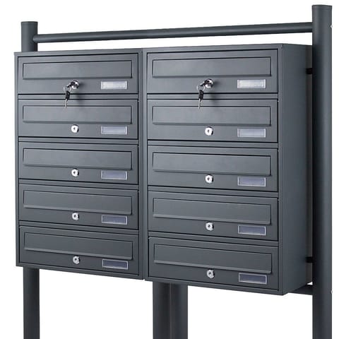 ⁨MAILBOX 2x5 GRAPHITE STAINLESS STEEL⁩ at Wasserman.eu