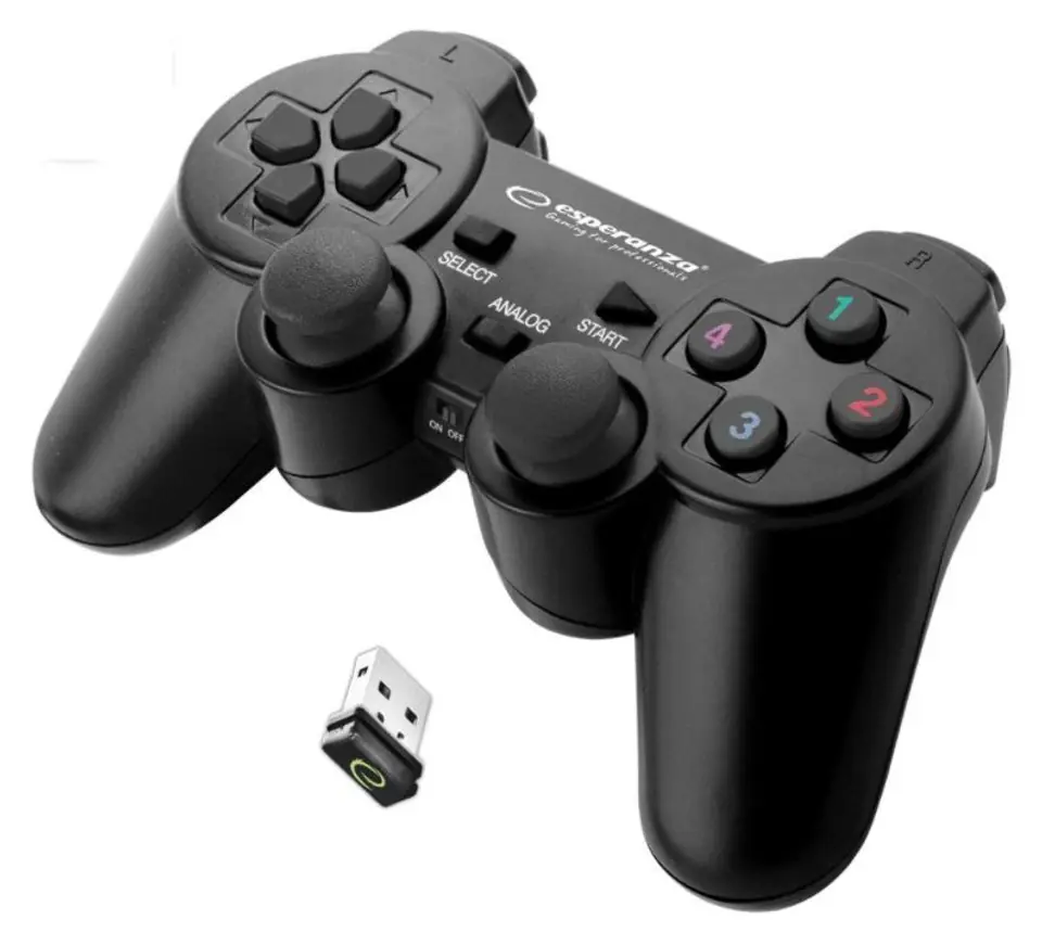 ⁨Esperanza EGG108K Gaming Controller Gamepad PC,Playstation 3 Analogue / Digital USB 2.0 Black⁩ at Wasserman.eu