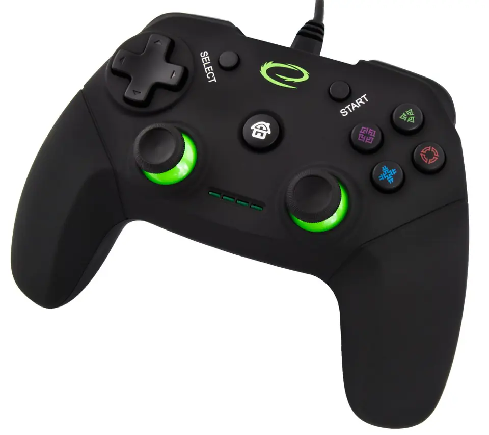 ⁨Esperanza EGG110K Gaming Controller Gamepad PC,Playstation 3 Analogue / Digital USB 2.0 Black⁩ at Wasserman.eu