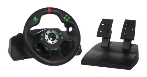 ⁨Esperanza EGW101 Gaming Controller Steering wheel Playstation,Playstation 3 Digital USB Black,Green⁩ at Wasserman.eu