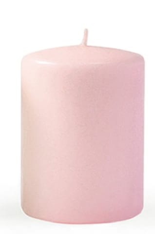 Świeca CLASSIC CANDLES Walec mały 7xh10cm różowa parafinowa w sklepie Wasserman.eu